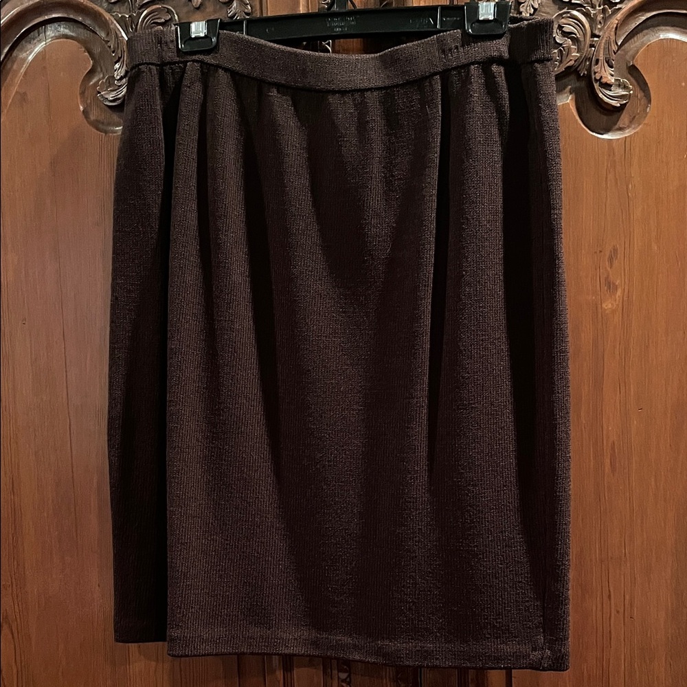 St. John Dark Brown A-Line Skirt